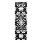 Art Nouveau Chinese Tile, Black and White Thermosbecher (Rückseite)