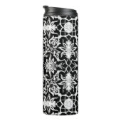 Art Nouveau Chinese Tile, Black and White Thermosbecher (Nach rechts gedreht)