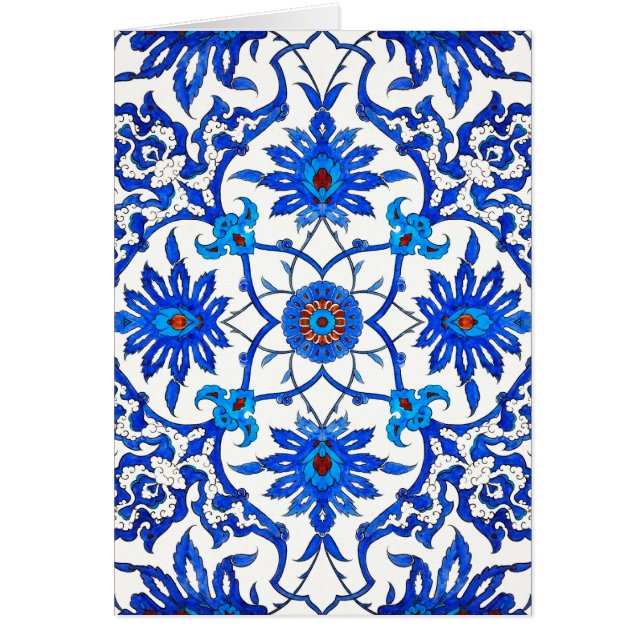Art Nouveau Chinese Tile - Cobalt Blue & White (Vorne)