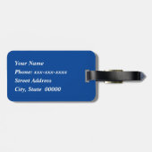 Art Nouveau Chinese Tile, Cobalt Blue & White Gepäckanhänger (Rückseite horizontal)