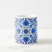Art Nouveau Chinese Tile - Cobalt Blue & White Kaffeetasse (Mittel)