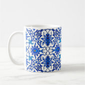 Art Nouveau Chinese Tile - Cobalt Blue & White Kaffeetasse (Links)