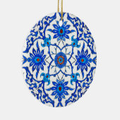 Art Nouveau Chinese Tile - Cobalt Blue & White Keramik Ornament (Rechts)