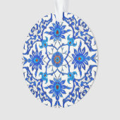 Art Nouveau Chinese Tile - Cobalt Blue & White Ornament (Vorderseite)