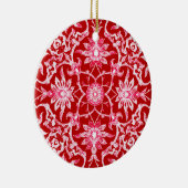 Art Nouveau Chinese Tile - Deep Red Keramikornament (Rechts)