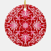 Art Nouveau Chinese Tile - Deep Red Keramikornament (Hinten)