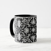 Art Nouveau Chinese Tile - White on Black Tasse (Vorderseite Links)