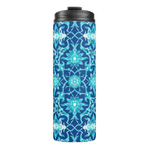 Art Nouveau Chinesisch Tile, Blau und Türkisch Thermosbecher