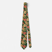 Art Nouveau Christmas Blätter Neck Tie Krawatte (Vorderseite)