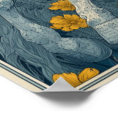 Art Nouveau Circus Poster in Blue and Yellow (Ecke)