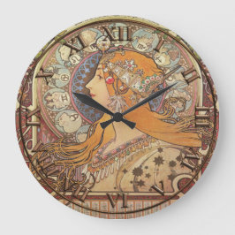Art Nouveau Clock Große Wanduhr