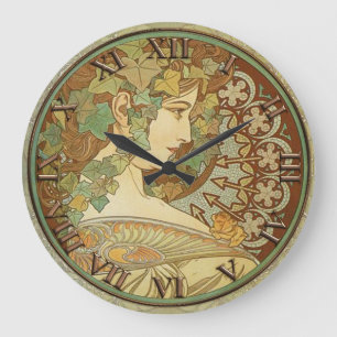 Art Nouveau Clock Große Wanduhr