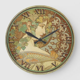 Art Nouveau Clock Große Wanduhr