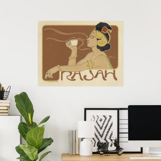 Art Nouveau Coffee Poster (Heimbüro)