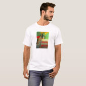 Art Nouveau Cognac Ad'Arte y Peacock T-Shirt (Vorne ganz)