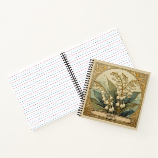 Art Nouveau Convallaria majalis Notizblock (Innenseite)