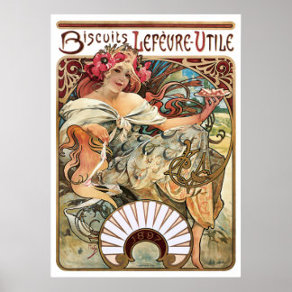 Art Nouveau Cookie Advertising von Alphonse Mucha Poster