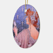 Art Nouveau Corset Werbung Keramikornament (Links)