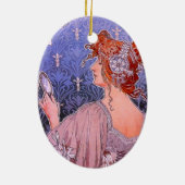 Art Nouveau Corset Werbung Keramikornament (Hinten)