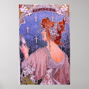 Art Nouveau Corset Werbung Poster