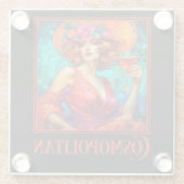 Art Nouveau Cosmopolitan Glasuntersetzer (Rückseite)