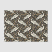 Art Nouveau Crane Bird Seamless Seidenpapier (Vorderseite)