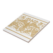 Art Nouveau Crane & Owls Frieze Pattern Fliese (Seite)