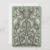 Art Nouveau Creme Elegance Hochzeit Einladung (Rückseite)