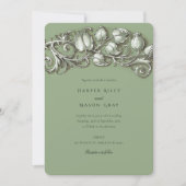 Art Nouveau Creme Elegance Hochzeit Einladung (Vorderseite)