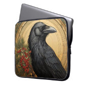 Art Nouveau Crow Laptop Bag Laptopschutzhülle (Vorderseite Links)