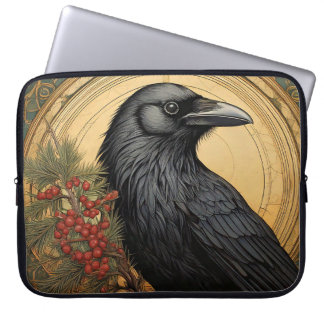 Art Nouveau Crow Laptop Bag Laptopschutzhülle