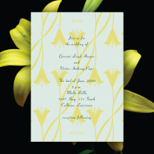 Art Nouveau Custom Color Floral Lily Wedding