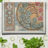 Art nouveau Cyclamen floral Eugene Grasset elegant Geschirrtuch (Gefaltet)