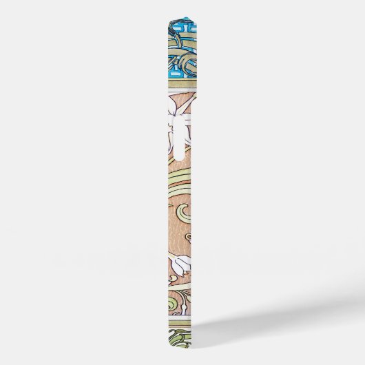 Art Nouveau daffodil Verneui Textilfloralkunst Case-Mate iPhone Hülle (Rückseite / Rechts)