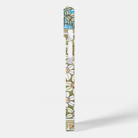 Art Nouveau daffodil Verneui Textilfloralkunst Case-Mate iPhone Hülle (Rückseite / Links)