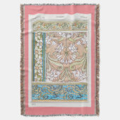 Art Nouveau daffodil Verneui Textilfloralkunst Decke (Vorderseite Vertikal)