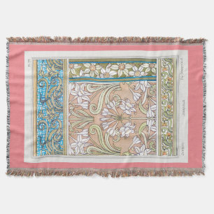 Art Nouveau daffodil Verneui Textilfloralkunst Decke