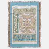 Art Nouveau daffodil Verneui Textilfloralkunst Decke (Vorderseite Vertikal)