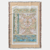 Art Nouveau daffodil Verneui Textilfloralkunst Decke (Vorderseite Vertikal)