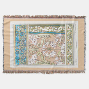 Art Nouveau daffodil Verneui Textilfloralkunst Decke