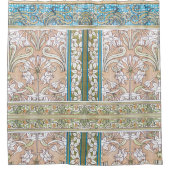 Art Nouveau daffodil Verneui Textilfloralkunst Duschvorhang (Vorderseite)