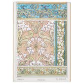 Art Nouveau daffodil Verneui Textilfloralkunst Klemmbrett (Rückseite)