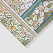 Art Nouveau daffodil Verneui Textilfloralkunst Seidenpapier (Detail)