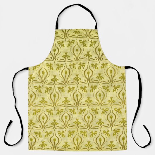 Art Nouveau Daffodin Vintages Muster Schürze (Vorderseite)