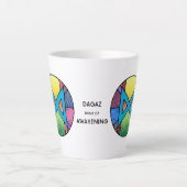 Art Nouveau Dagaz Rune Latte Tasse - AWAKENING! (Vorderseite)