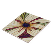 Art Nouveau Daisies Nahtlose lila grüne Florenz Fliese (Seite)