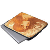 Art Nouveau Dame Laptopschutzhülle (Vorne Knopf)