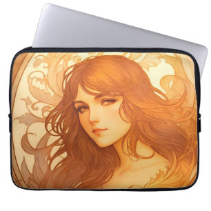 Art Nouveau Dame Laptopschutzhülle