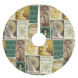 Art Nouveau Damen Polyester Weihnachtsbaumdecke
