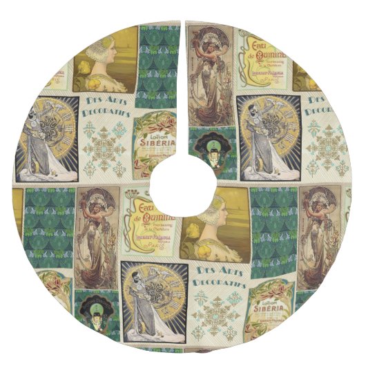 Art Nouveau Damen Polyester Weihnachtsbaumdecke (Vorderseite)